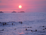 Beach at Sunset, Rio de Janeiro, Brazil Photographic Print by Jeff Dunn
