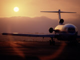 Silhouette of Airplane Photographic Print by David Harrison