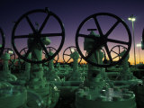 Natural Gas, Storage Tanks Photographic Print by Jon Riley