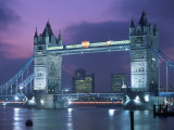 Tower Bridge at Night, London, UK Photographic Print by Peter Adams