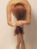Nude Woman in Graceful Pose with Long Red Hair Photographie par Derek Cole