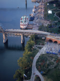 Aerial of Riverboat, Cincinnati, OH Photographic Print by Jeff Friedman
