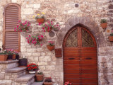 Exterior of House with Flowers, Italy Photographic Print by Robin Allen