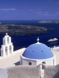 Kimisis Theotokov Church, Santorini, Greece Photographic Print by Walter Bibikow