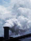 Power Station Chimney Steam Photographic Print