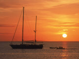 Masted Sailboat at Sunset, Cape Cod, MA Photographic Print by Gary D. Ercole