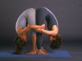 Women in Yoga Posture Together Photographic Print by Jim McGuire