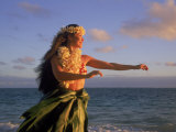 Hawaiian Hula at Sunrise, HI Photographic Print by Tomas del Amo