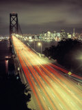 Blurred Traffic on the Bay Bridge Photographic Print
