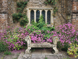 Bench, Stone Seat & Phlox on Patio, Window Photographie par Christopher Fairweather