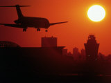 Airplane Descending at Dawn Photographic Print by Charles Blecker