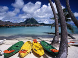 La station de Pearl Beach, Bora Bora Photographie par Walter Bibikow