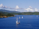 Sailboats, Coral Bay, St. John, Caribbean Sea Photographic Print by Jim Schwabel