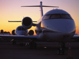 Gary Conner - Business Jet Aircraft Parked at Airport Fotografická reprodukce Gary Conner - Business Jet Aircraft Parked at Airport Fotografická reprodukce