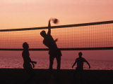 Sunset Beach Volleyball Photographic Print by Mitch Diamond