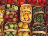 Baskets of a Variety of Fruits and Vegetables Photographic Print by Eric Horan