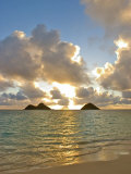 Sunrise Over the Mokulua Islands, Lani Kai, HI Photographic Print by Tomas del Amo