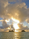Sunrise Over the Mokulua Islands, Lani Kai, HI Photographic Print by Tomas del Amo