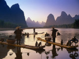 Cormoran, Pêcheur Chine Photographie par Peter Adams