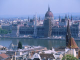 Parliment and the Danube River, Budapest, Hungary Photographic Print by Jennifer Broadus