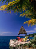 Rock House with Colorful Chairs, Negril, Jamaica Photographic Print by Timothy O'Keefe