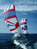 Two Sailing Boats, Puget Sound, Washington Fotografie-Druck von Stuart Westmoreland