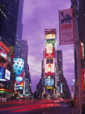Millennium Sign and Times Sq at Night, NYC Fotografie-Druck von Rudi Von Briel