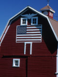 Barn with American Flag, Palouse County, WA Photographic Print by Christopher Jacobson