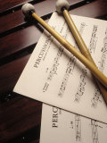 Sheet Music and Mallets on Xylophone Photographic Print by Bill Melton