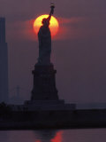 Statue of Liberty, Sunset, NYC Photographic Print by Bud Freund
