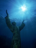 Christ of the Abyss statue, Pennekamp SP, FL Photographie par Shirley Vanderbilt