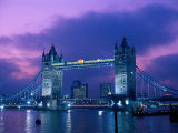 Tower Bridge at Night, London, Eng Photographic Print by Peter Adams