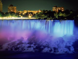 Niagara Falls with Blue Light, NY Photographic Print by Rudi Von Briel