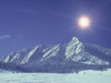 The Flatirons Near Boulder, CO, Winter Photographic Print by Chris Rogers