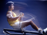 Man on Rowing Machine Photographic Print by Daniel Fort