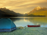 Camping, Bowman Lake, Glacier National Park, MT Photographic Print by Amy And Chuck Wiley/wales