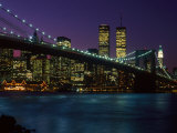 Brooklyn Bridge and Lower Manhattan, NY Photographic Print by Rudi Von Briel