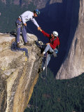 Rock Climbers, Summit of Taft Point, Yosemite Photographic Print by Greg Epperson