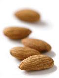 Almond (Prunus Dulcis), Nuts on a White Background Fotoprint van Susie Mccaffrey Almond (Prunus Dulcis), Nuts on a White Background Fotoprint van Susie Mccaffrey