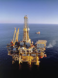 Off-Shore Oil Rig Photographic Print by Ken Glaser