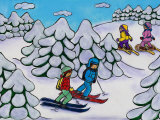 Illus: Cross-Country Skis and Snowshoes Photographie