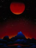 Etoiles et montagnes colorées Photographie par Ron Russell