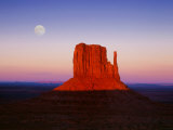 Moon Over Monument Valley, Arizona Photographic Print by Peter Walton