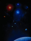 E 28 Illustration de planètes et étoiles Photographie par Ron Russell