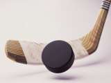 Hockey Stick & Puck, Photographic Print