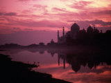 Silhouette of Taj Mahal, Agra, India Photographic Print by Mitch Diamond