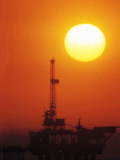 Offshore Oil Drilling Photographic Print by Doug Mazell