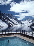 Pool and Lake Inca, Portillo Ski Resort, Chile Photographic Print by Pat Canova