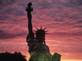 Statue of Liberty at Sunset, NYC Photographic Print by Whitney & Irma Sevin