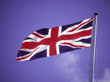 British Flag Flying on a Pole Photographic Print by Francie Manning